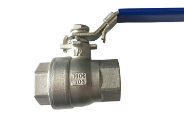 Cina 1/2 “Full Welded Ball Valve, Socket Weld Ball Valve Warna Biru / Merah Menangani pemasok